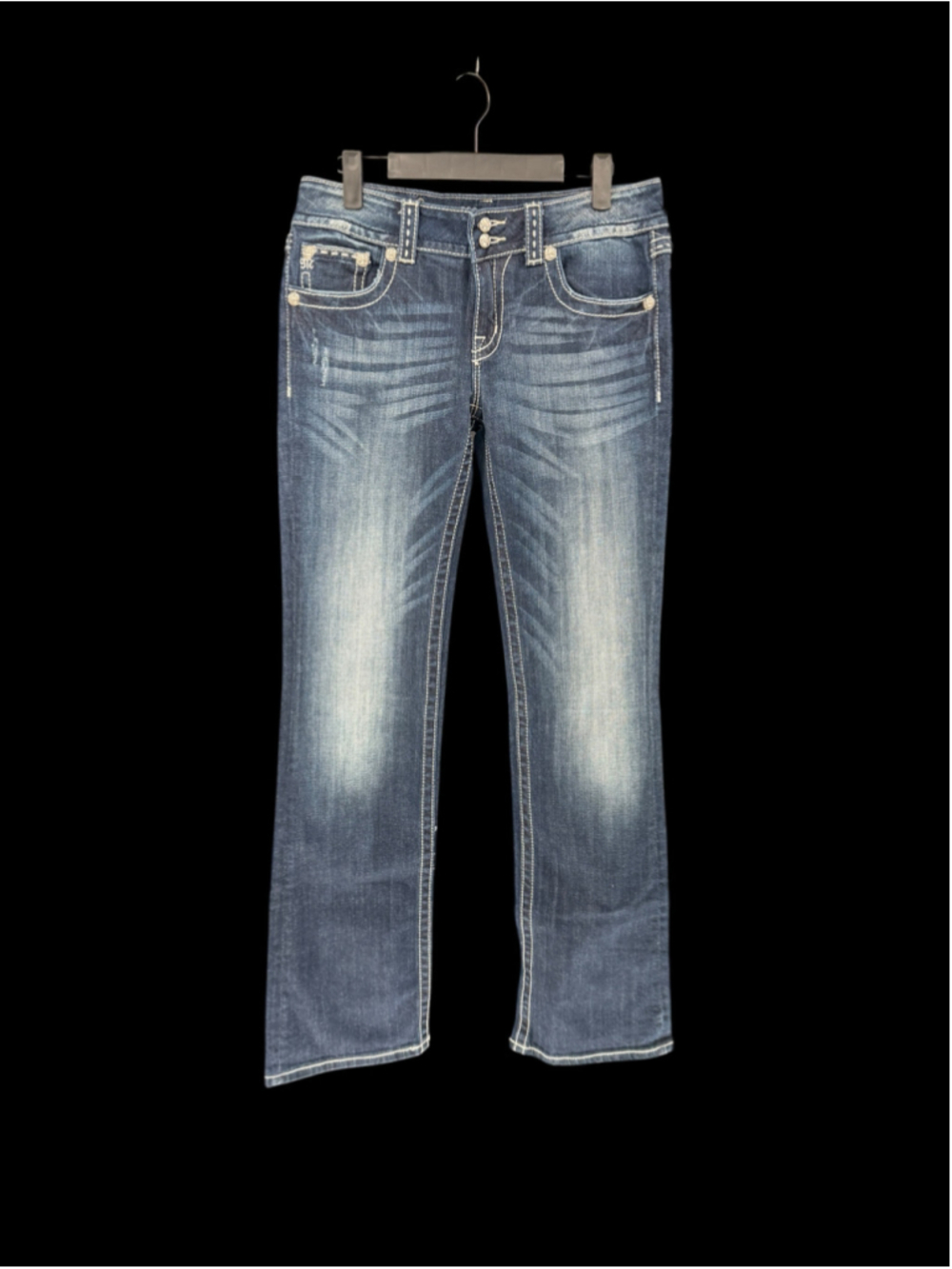 Women's Miss Me Boot Cut Jeans Size 30 Blue White
